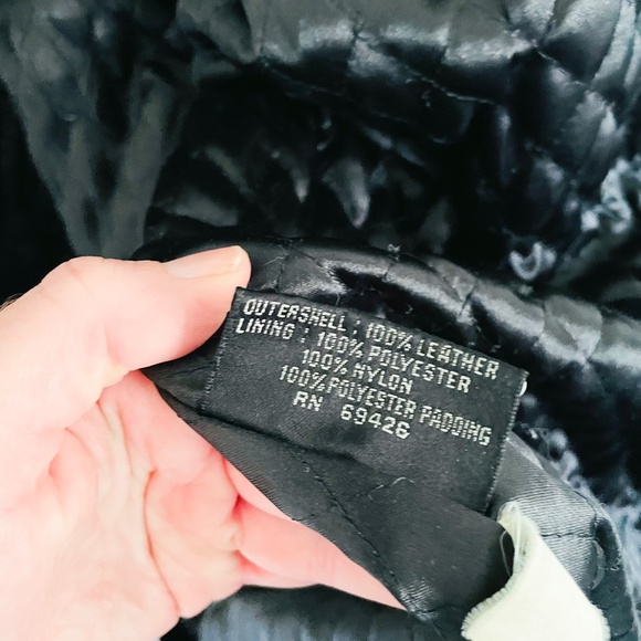 Wilsons Black Leather Toggle Long Hood Jacket XL - Picture 6 of 6